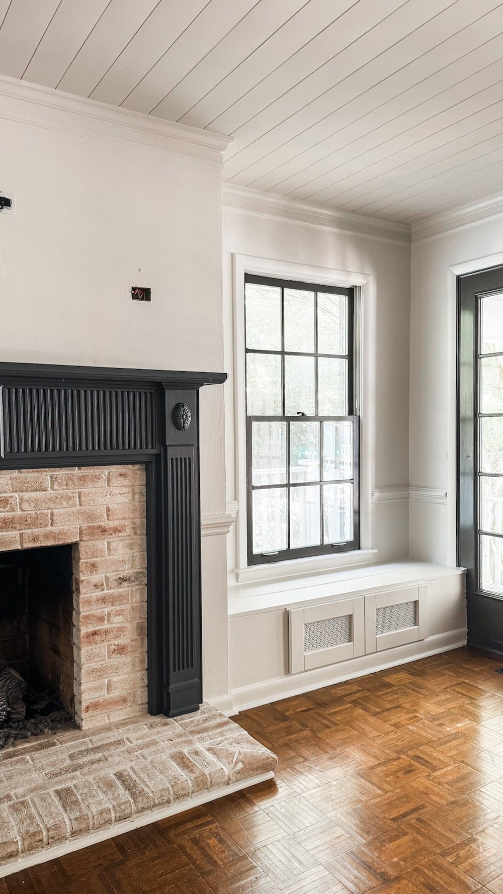 DIY shiplap ceiling