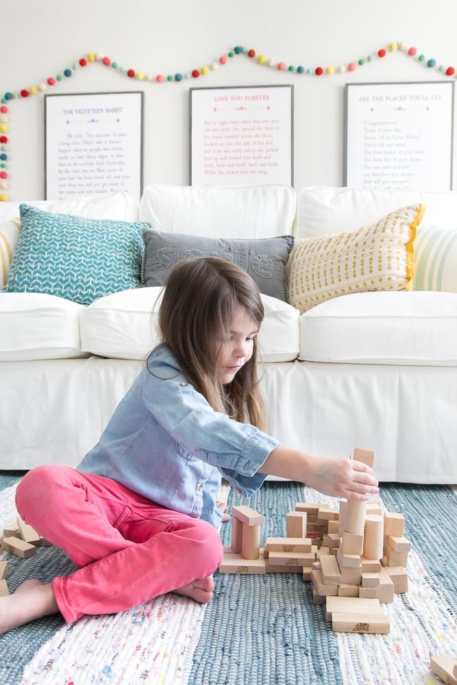DIY Storybook Art | unigumushane.com - How to make DIY storybook art for less than $30 using just plywood, 1x2 boards, and colored engineer prints plus 3 free printables.