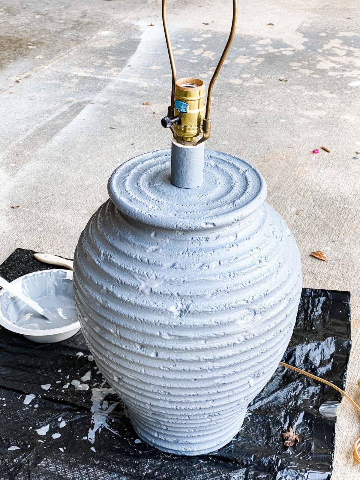 table lamp painted gray