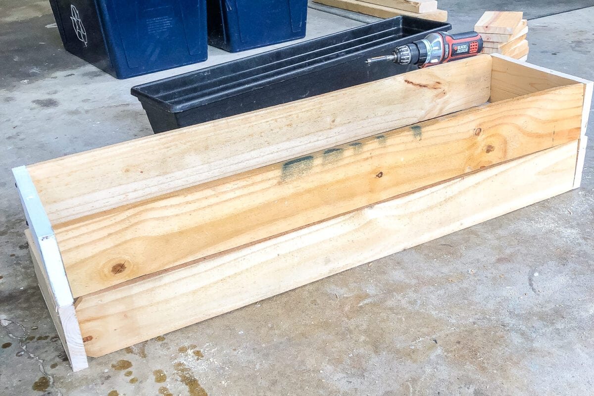 diy window box using scrap wood
