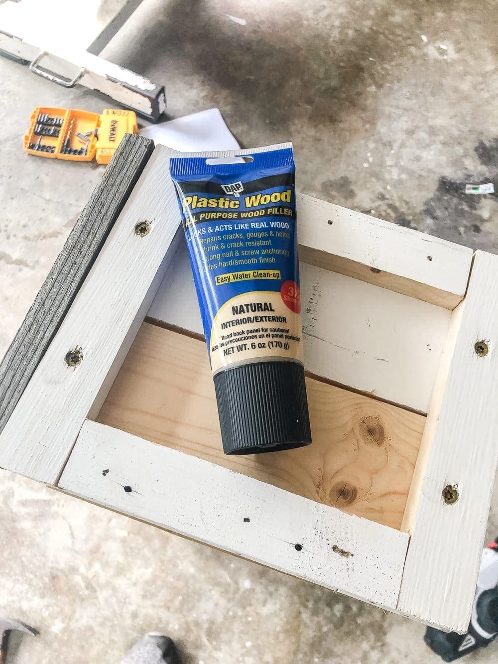 wood filler on window box