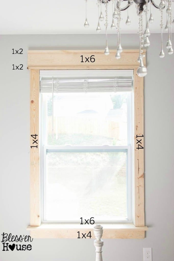 what lumber cuts to use around a window for Craftsman style trim