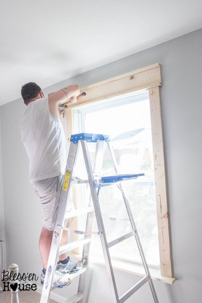 making a header for interior window casing without miter cuts