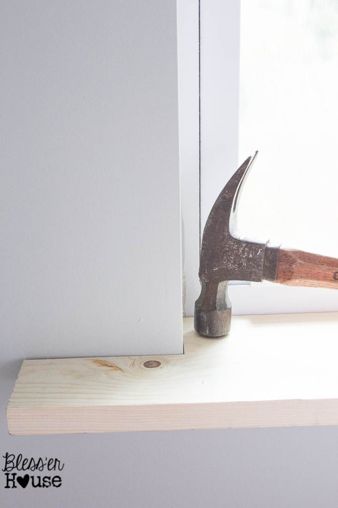 setting a sill for window casing using a basic piece of lumber