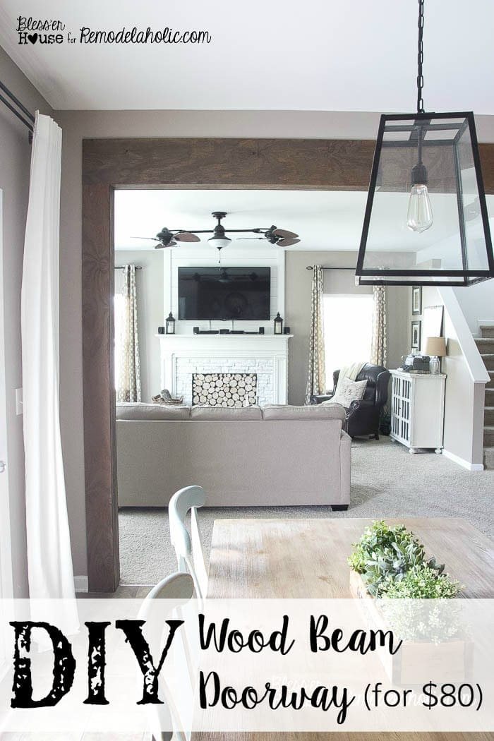 DIY Wood Beam Doorway