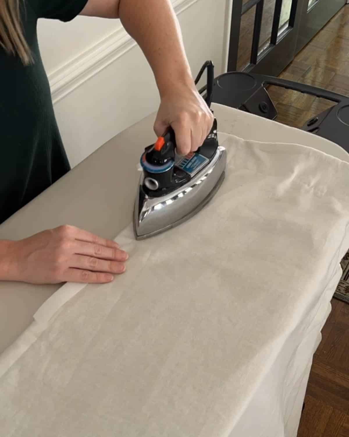 ironing on hemming tape for no sew curtains