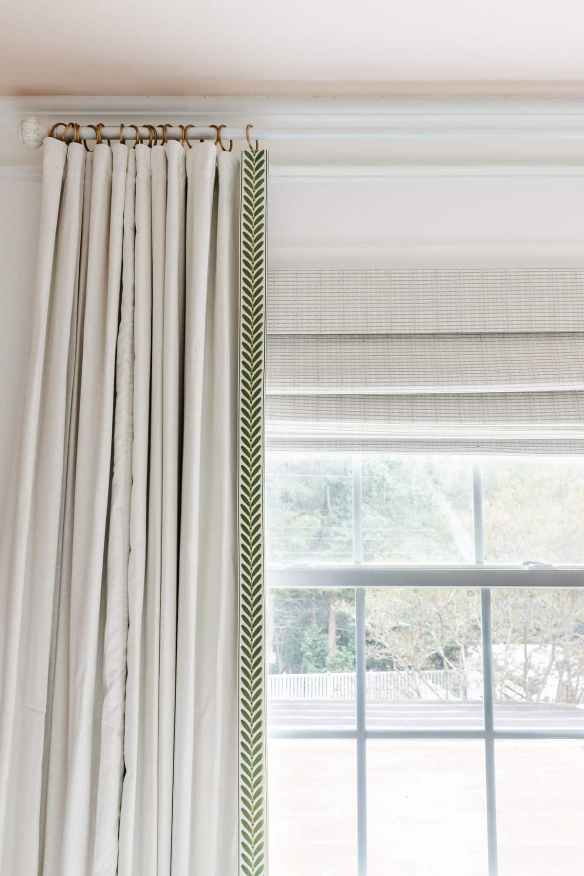 trim tape on curtain