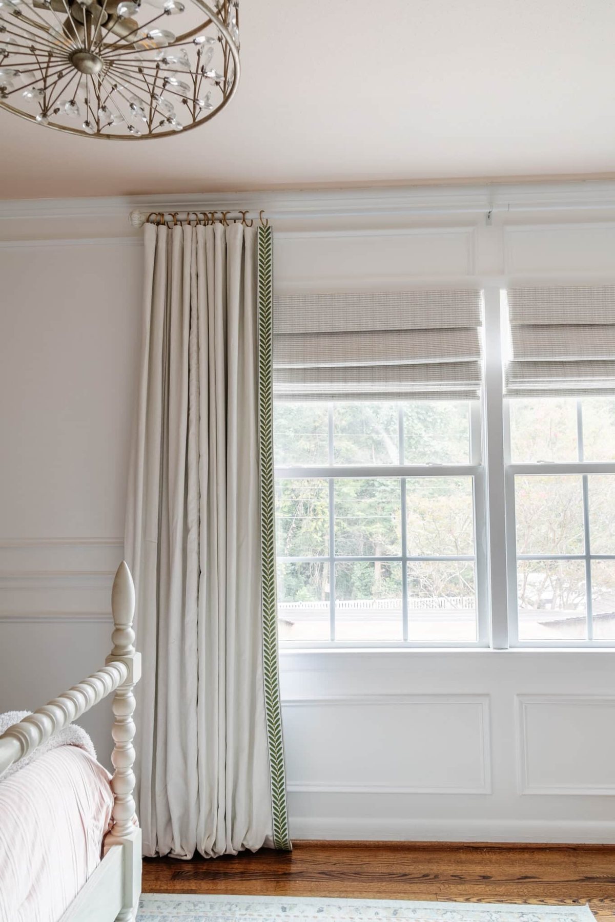 no sew curtain diy with border detail