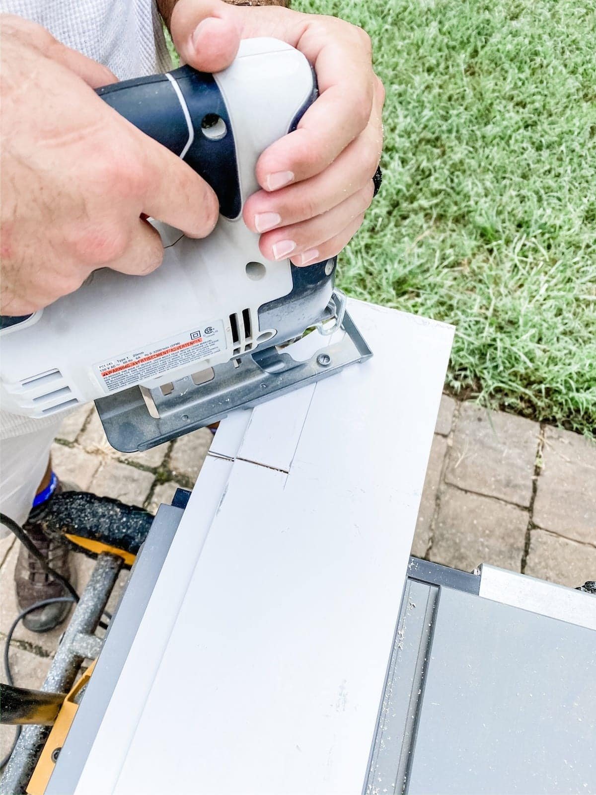 cutting boards with a jigsaw for an outlet