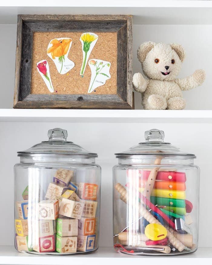 Eclectic Farmhouse Playroom Makeover | unigumushane.com - A boring and cluttered playroom gets a modern eclectic farmhouse makeover on a budget with DIY projects, smart storage solutions, and inexpensive finds. popular pin