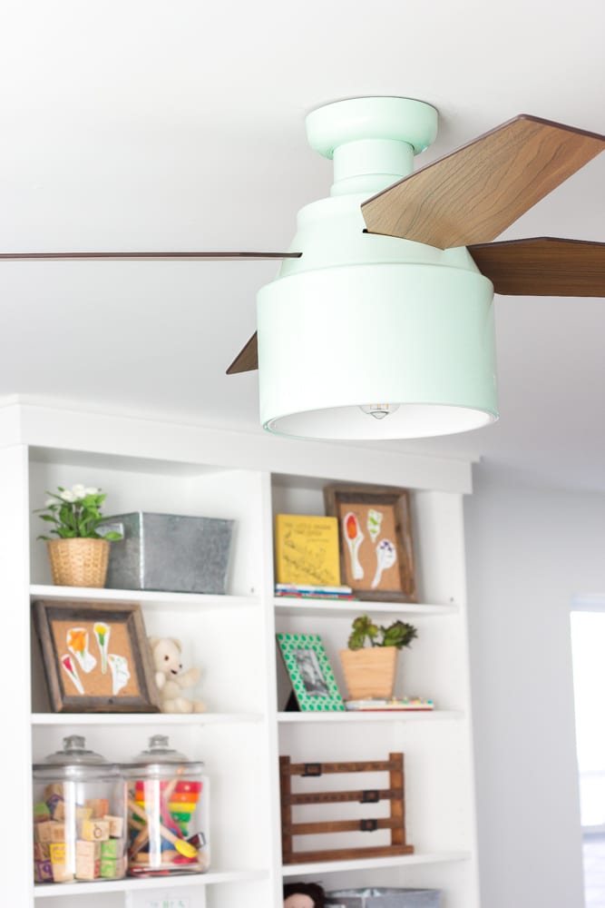 Eclectic Farmhouse Playroom Makeover | unigumushane.com - A boring and cluttered playroom gets a modern eclectic farmhouse makeover on a budget with DIY projects, smart storage solutions, and inexpensive finds. popular pin