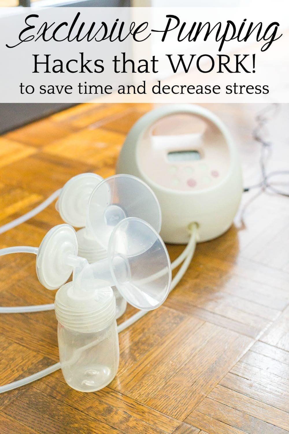 Exclusive Pumping Hacks That Work | A list of the best exclusive pumping tricks, tools, and resources to decrease stress, save time, and set you on track for a successful breastfeeding journey.