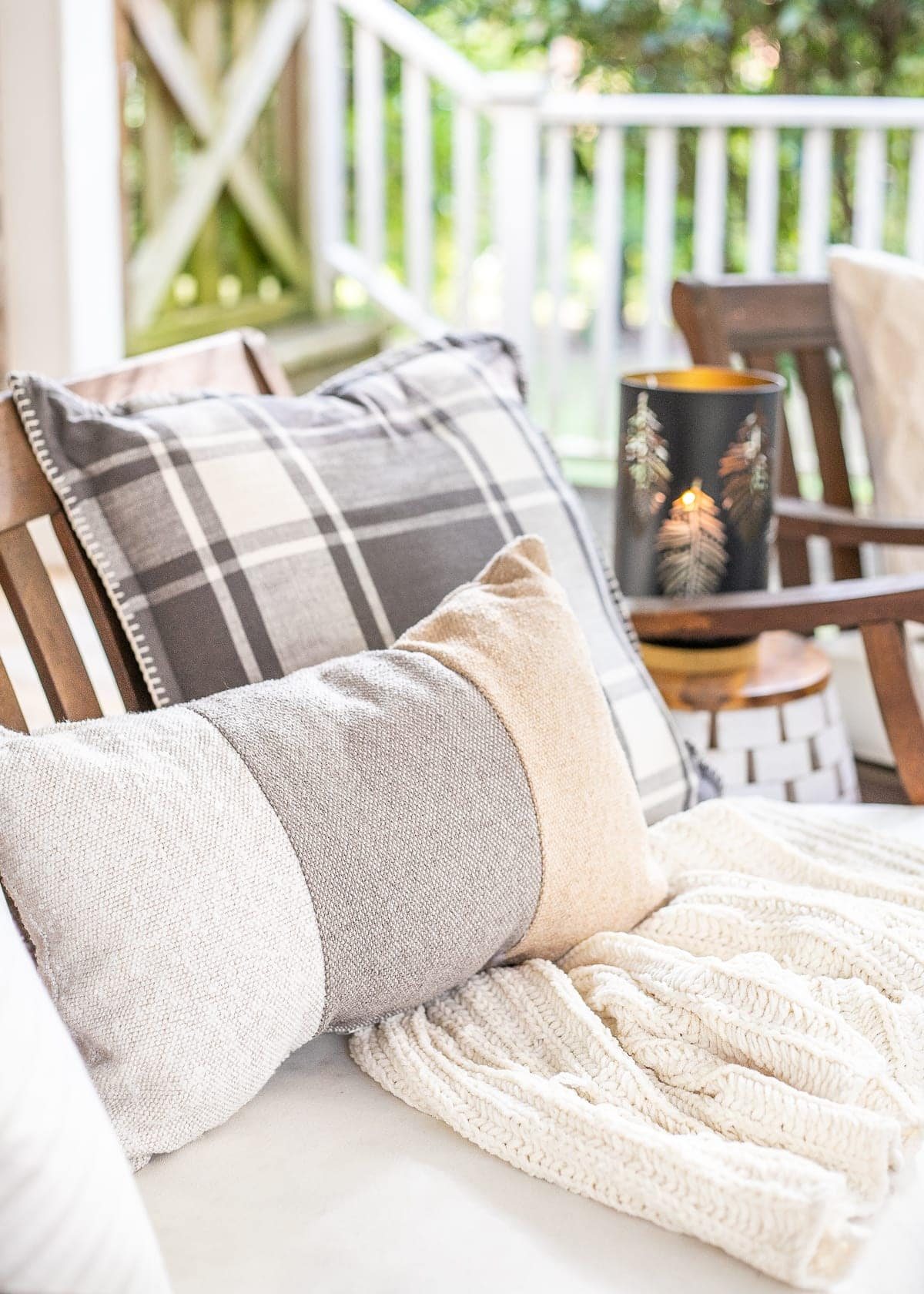 Fall outdoor decor and back porch