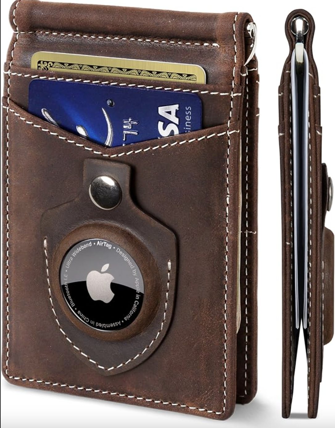 slim wallet with apple air tag
