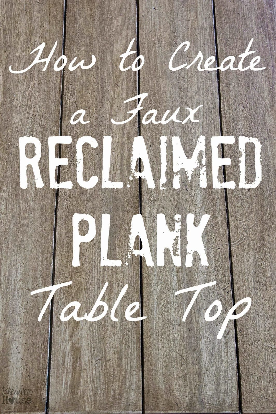 Faux Reclaimed Wood Table Top How-To