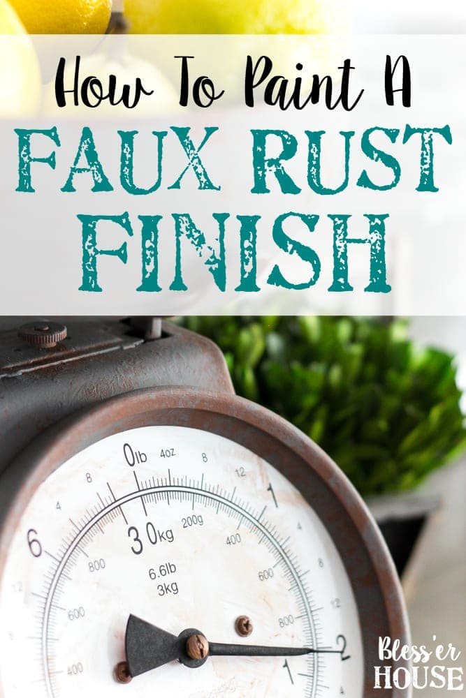 How to Paint a Faux Rust Finish | unigumushane.com - How to create a faux rust finish with paint on a steel kitchen scale.