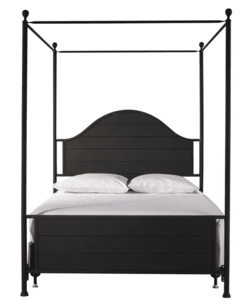 black metal canopy bed