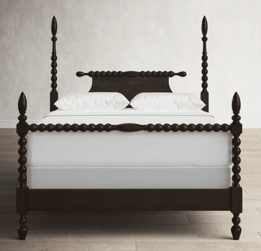 wood spindle poster antique bed