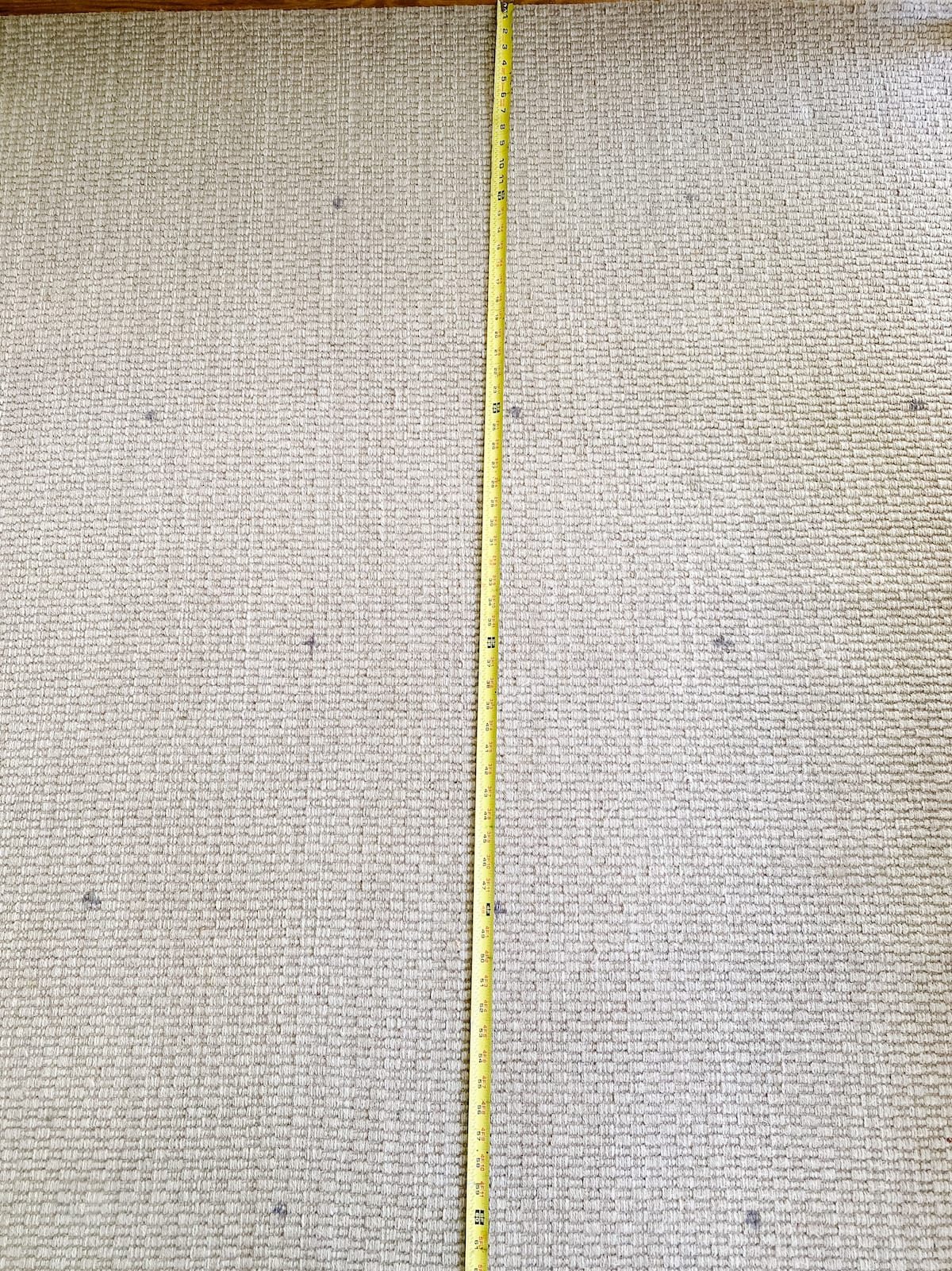 measuring for a floral block rug pattern