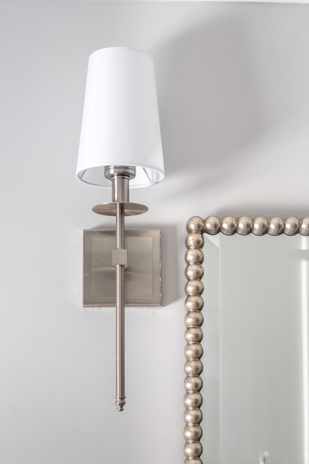 Girls' Bathroom Decor Details & Sources | traditional style shaded sconce