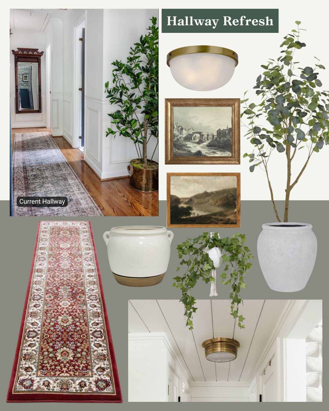 hallway decor mood board