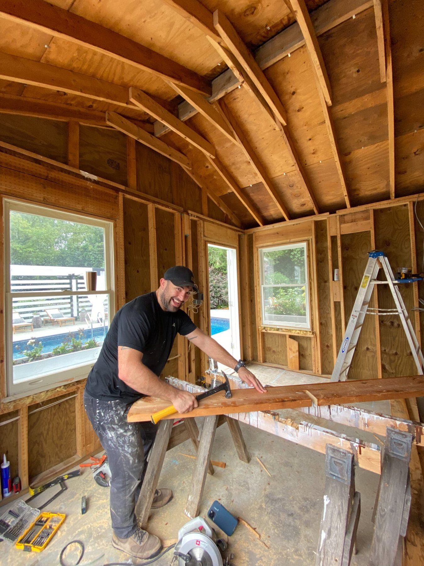 home gym shed demo