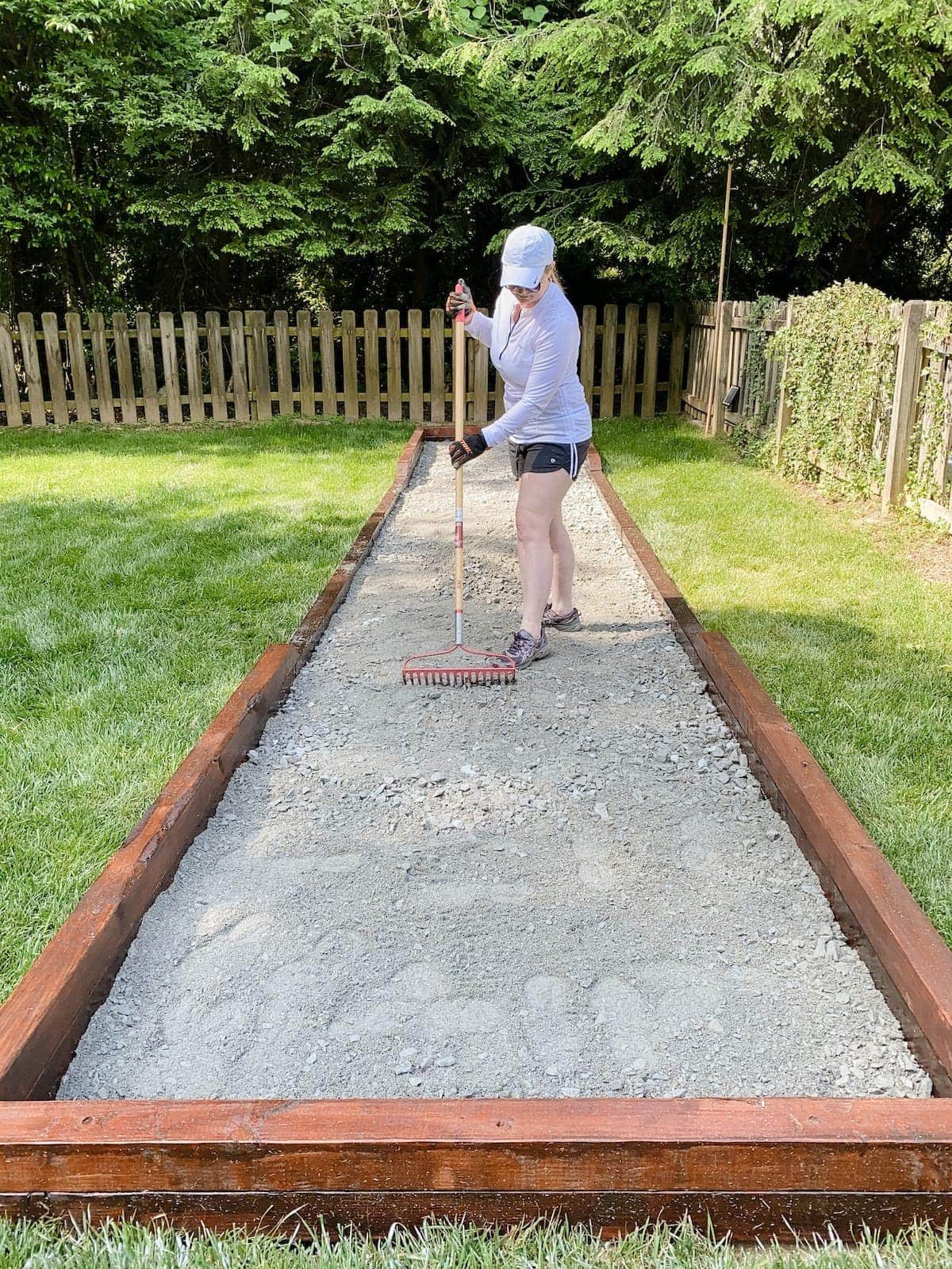 DIY bocce ball court