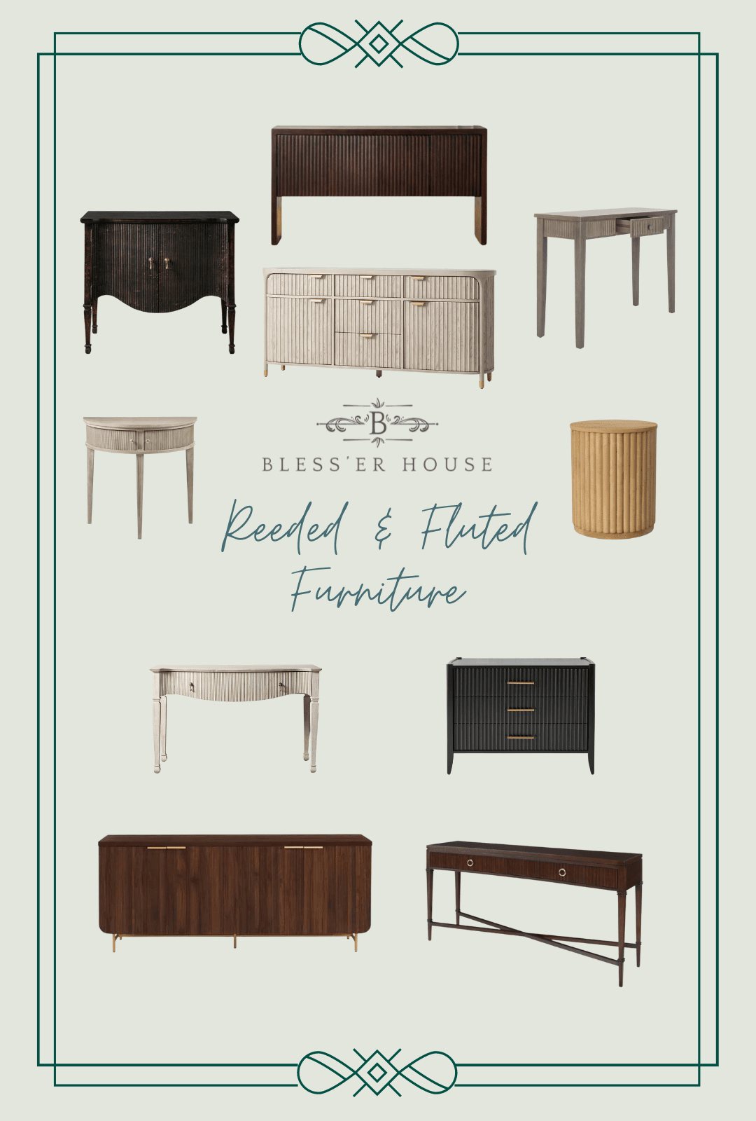 reeded and fluted furniture finds