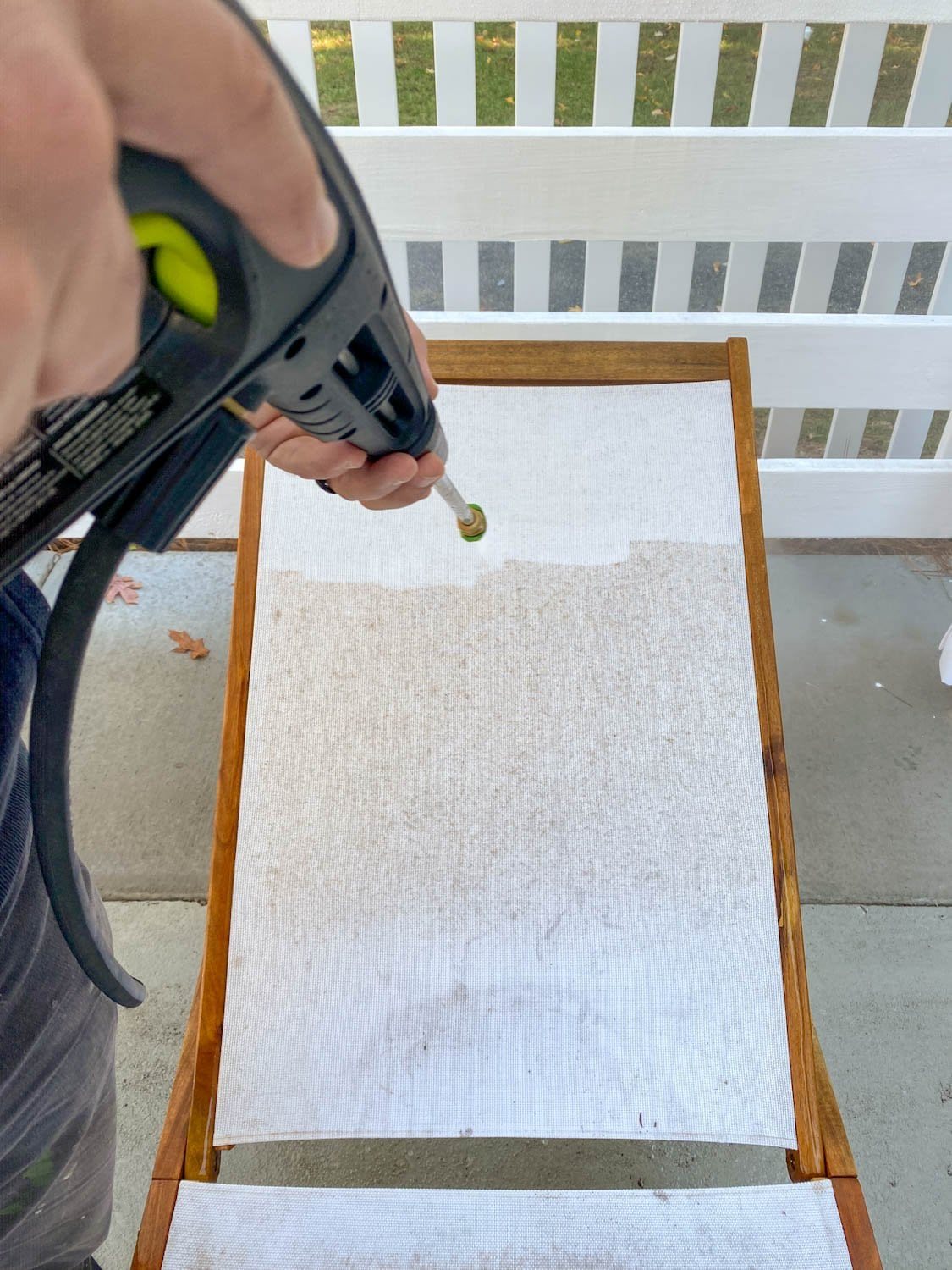 how to clean outdoor cushions and patio furniture with vinegar and a power washer