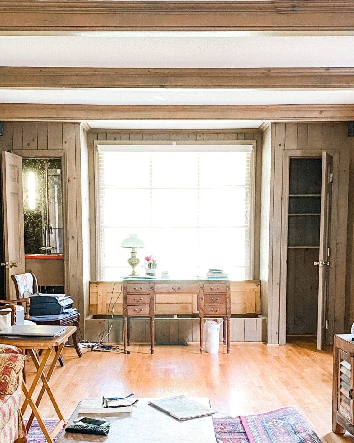 living room office before