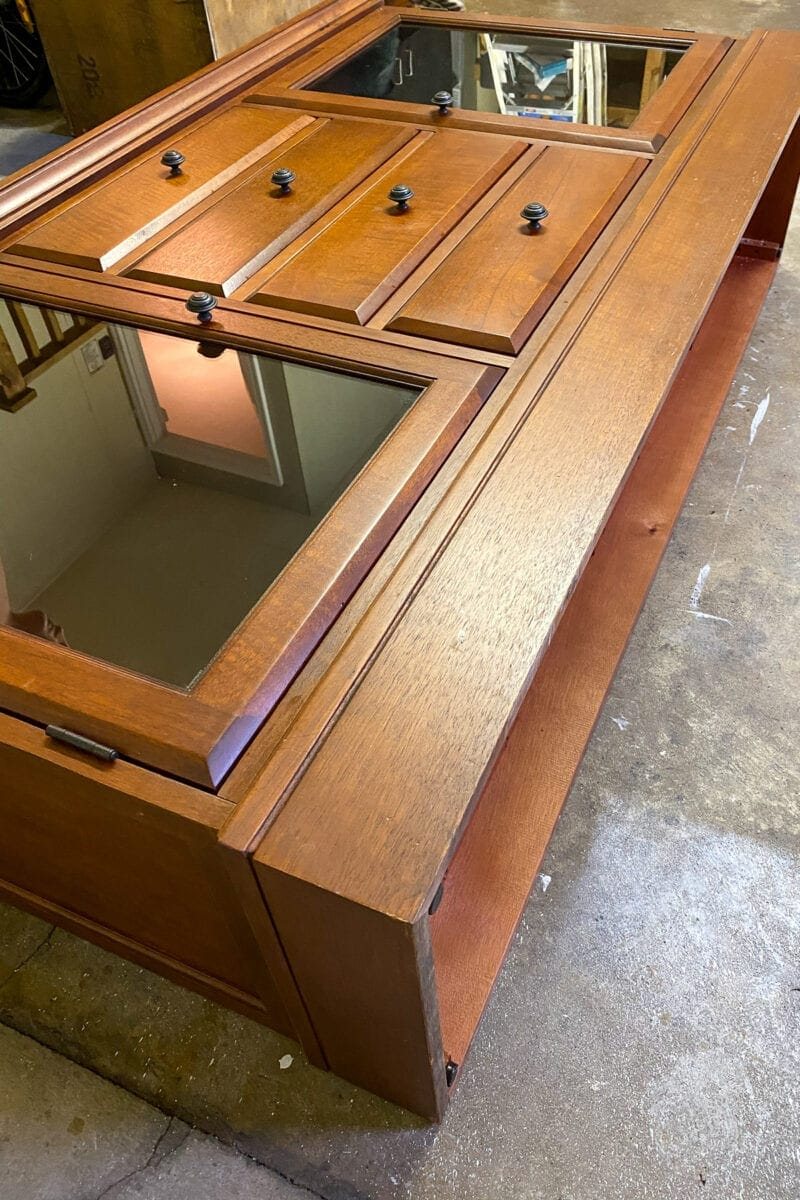 Footed Grasscloth Buffet Makeover