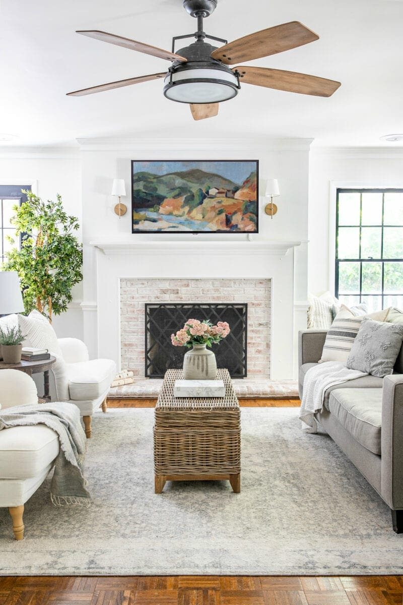 TV art on a regular smart TV in a living room
