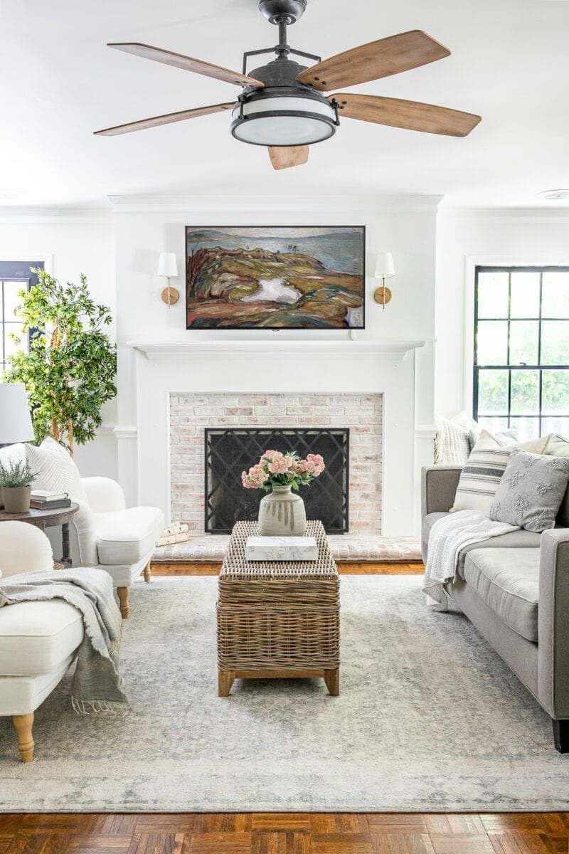TV art on a regular smart TV in a living room