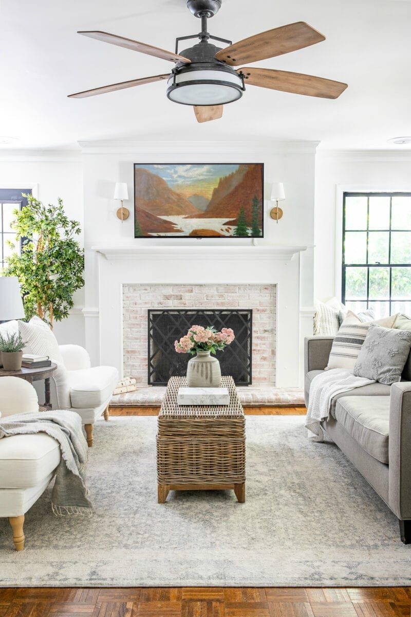 TV art on a regular smart TV in a living room