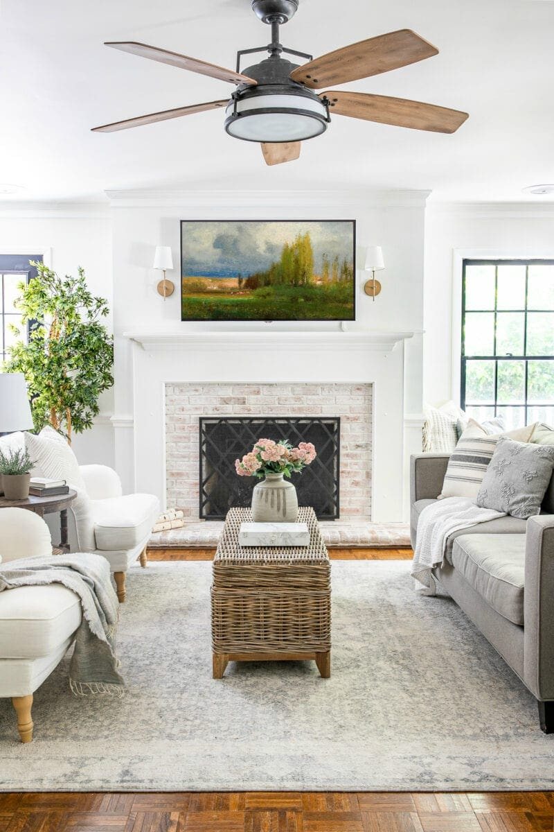 TV art on a regular smart TV in a living room