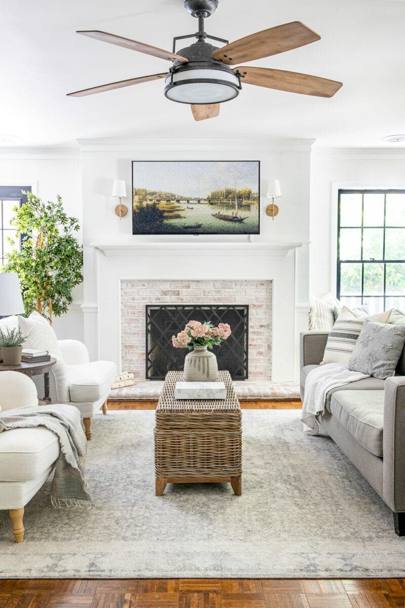 TV art on a regular smart TV in a living room
