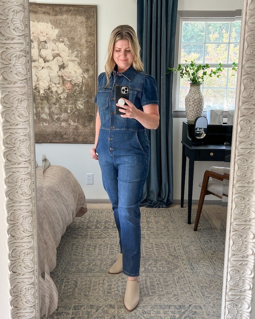 jumpsuit outfit to hide belly