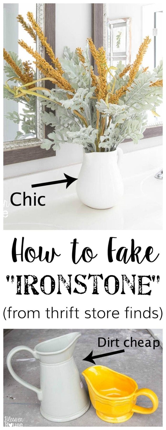 How to Fake Ironstone from Thrift Store Finds | unigumushane.com