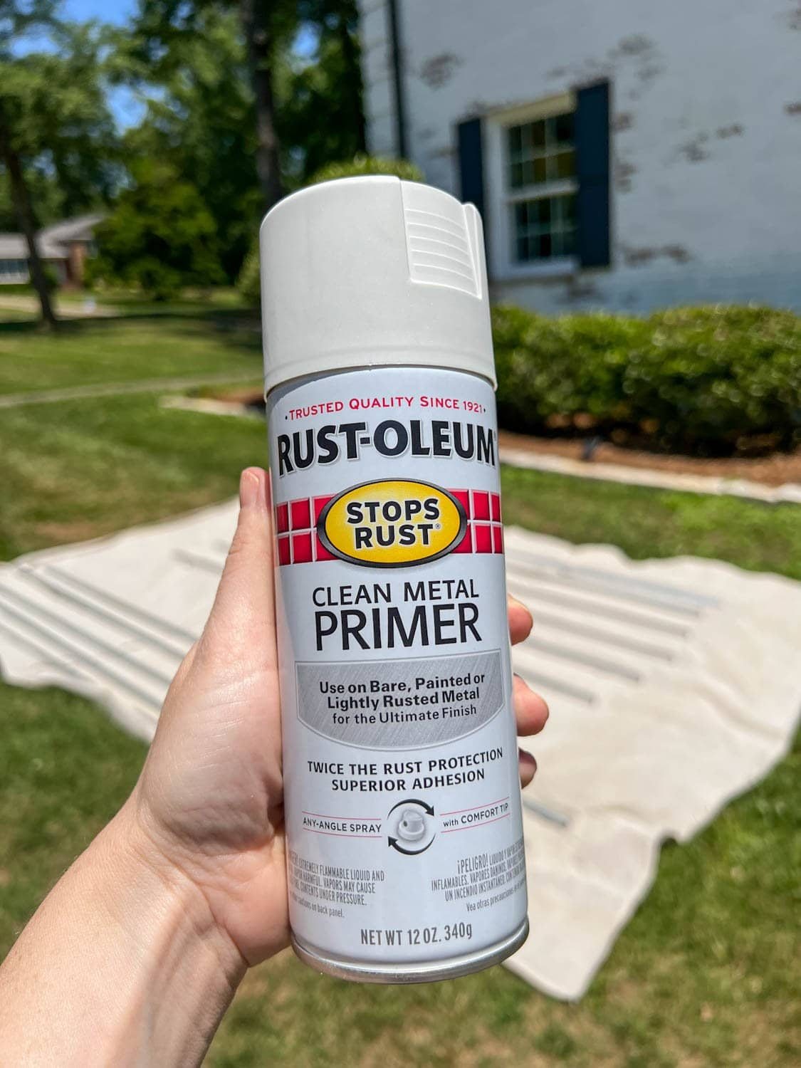 can of white spray primer