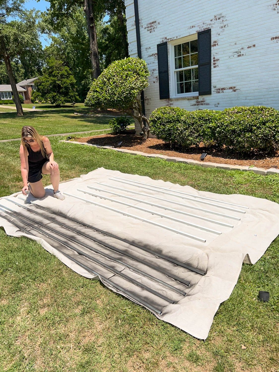spray painting square tubing and conduit
