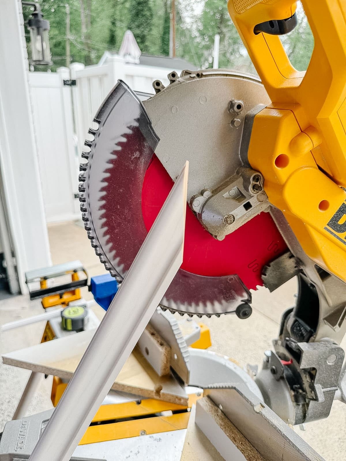 cutting angles on trim on a miter saw