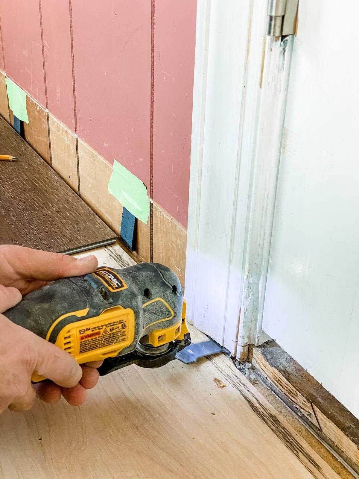 undercutting door jambs for luxury vinyl plank flooring