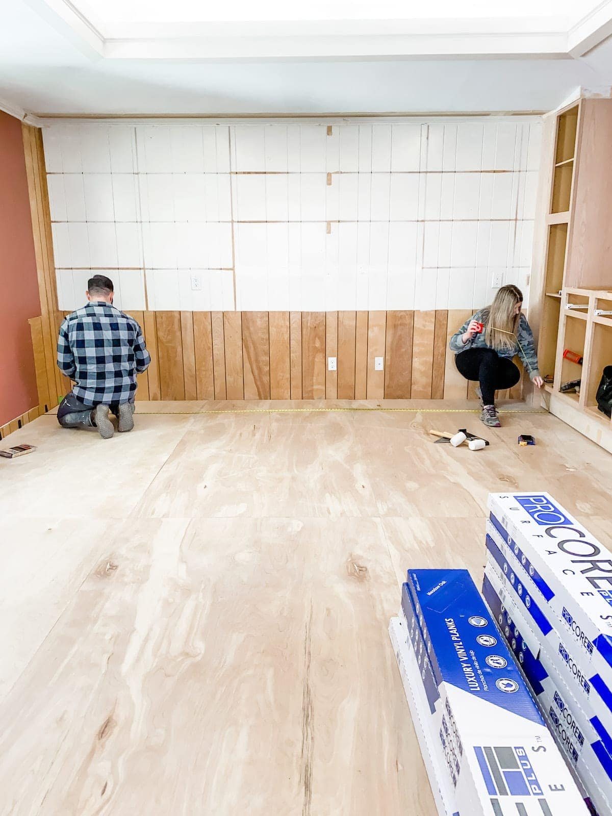 measuring a room for LVP flooring