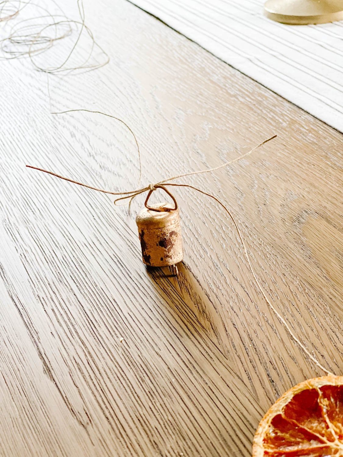 mini bells tied with twine