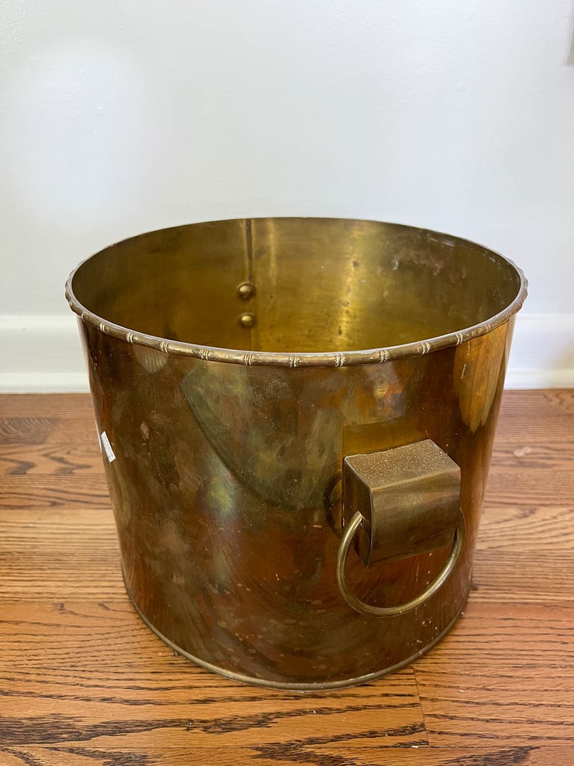thrifted vintage brass planter