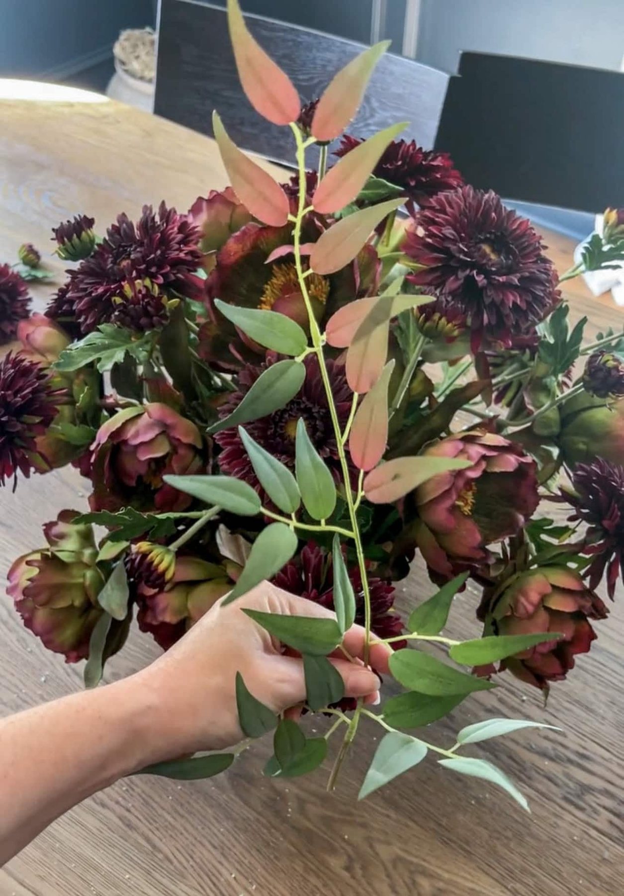 mauve and green Italian ruscus from Afloral