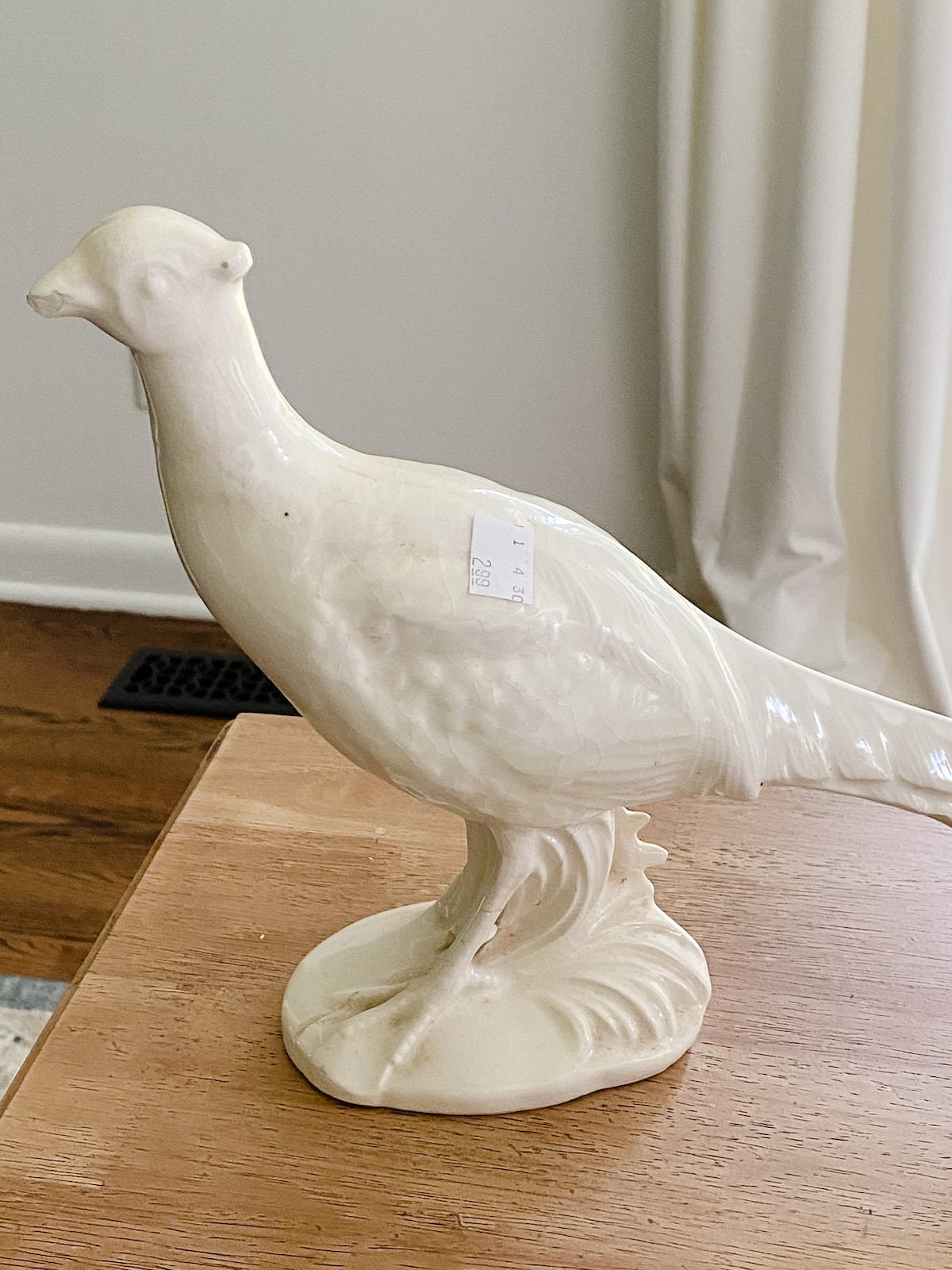 thrifted pheasant figurine