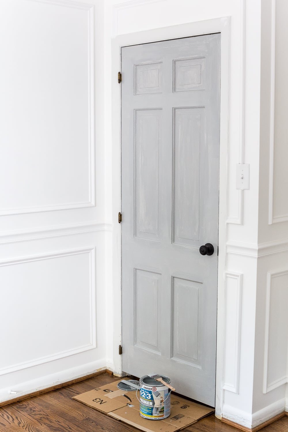 painting a door with tinted primer