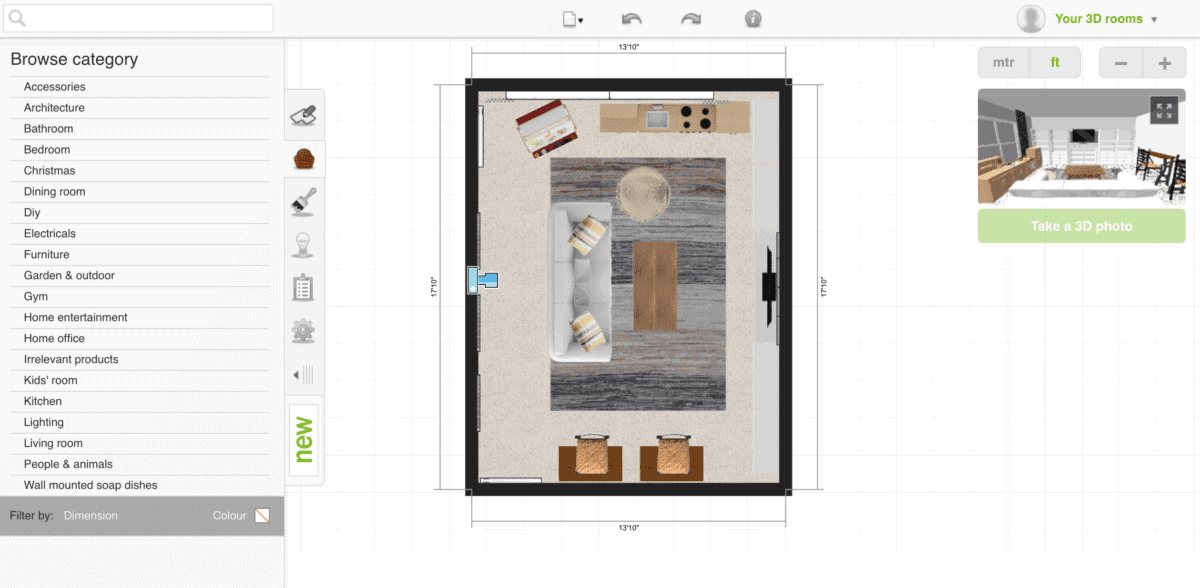 How to Plan a Room's Furniture Layout + One Room Challenge Week 1 | unigumushane.com - How to plan a room's furniture layout and how to design mock-up rooms online like a professional for free using one simple website.