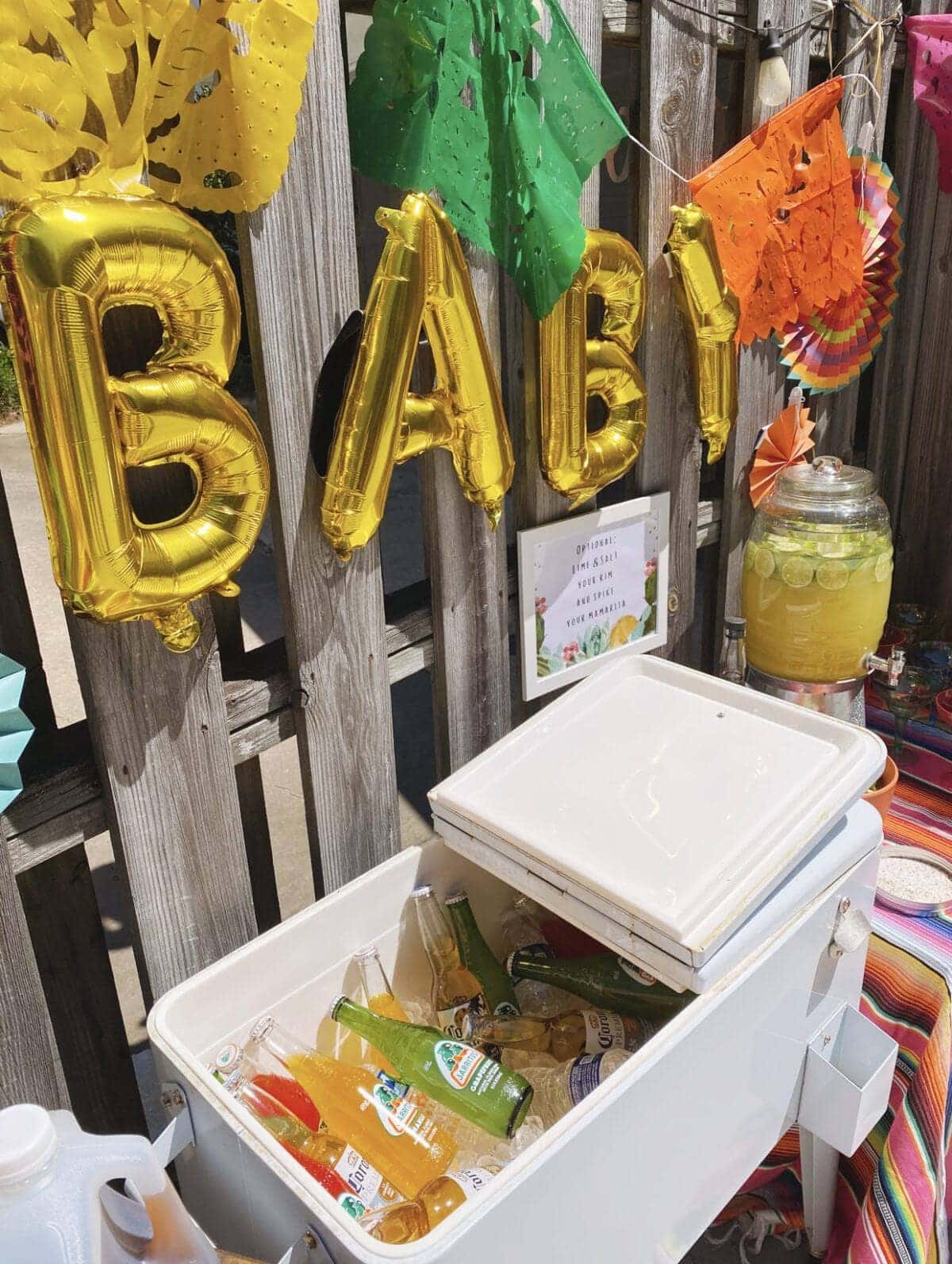 margarita mocktail recipe & Jarritos Mexican soda, Corona beer station